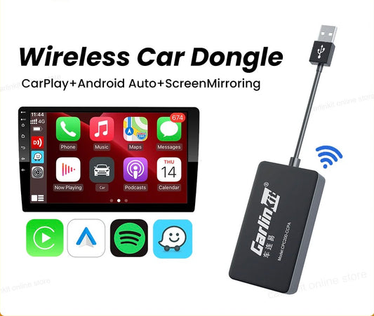 Carlink Wireless Apple CarPlay/Android Auto Dongle with Screen Mirroring